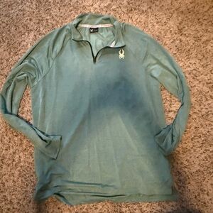 Spyder Active Teal Quarter-Zip Top